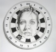 Taryn Wells, Right Between the Eyes, 2009. Graphite, 23 in. x 23 in.