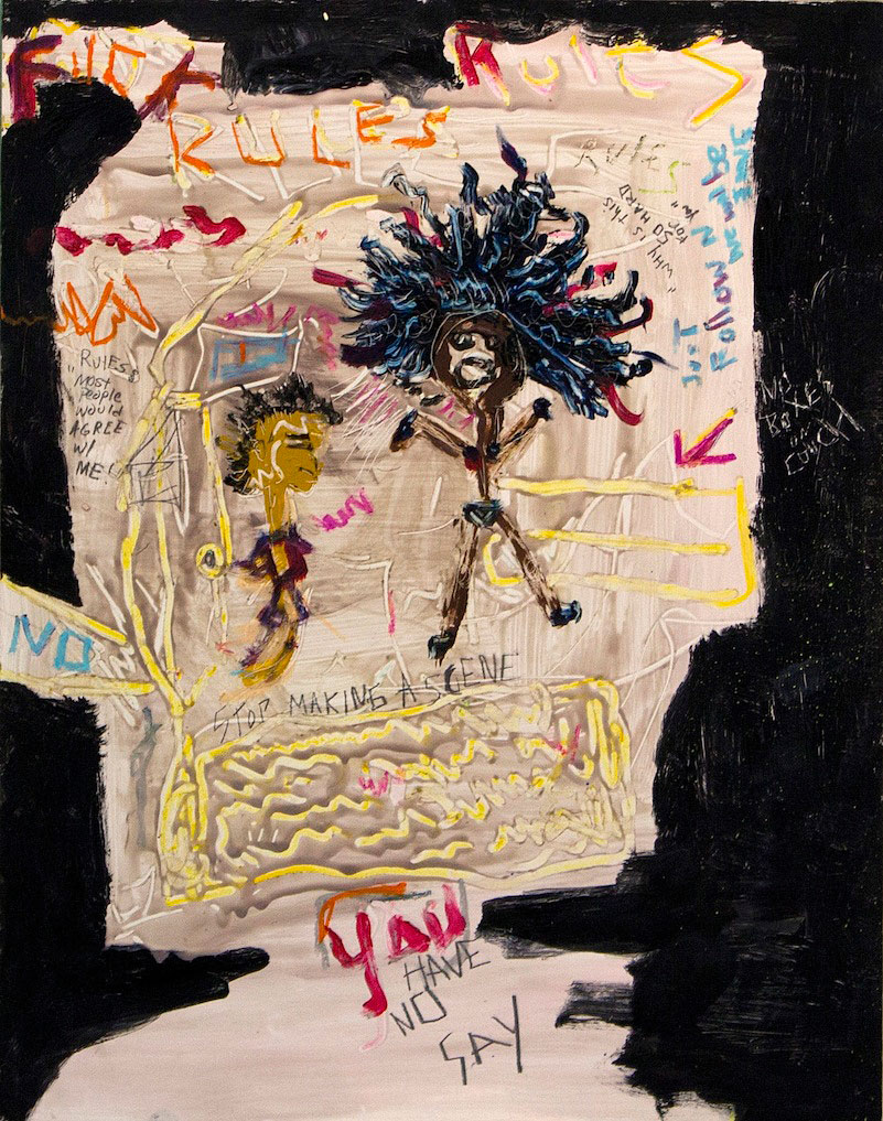 Doraelia Ruiz, My Monster, 2014. Oil on panel, 11 x 14 in.