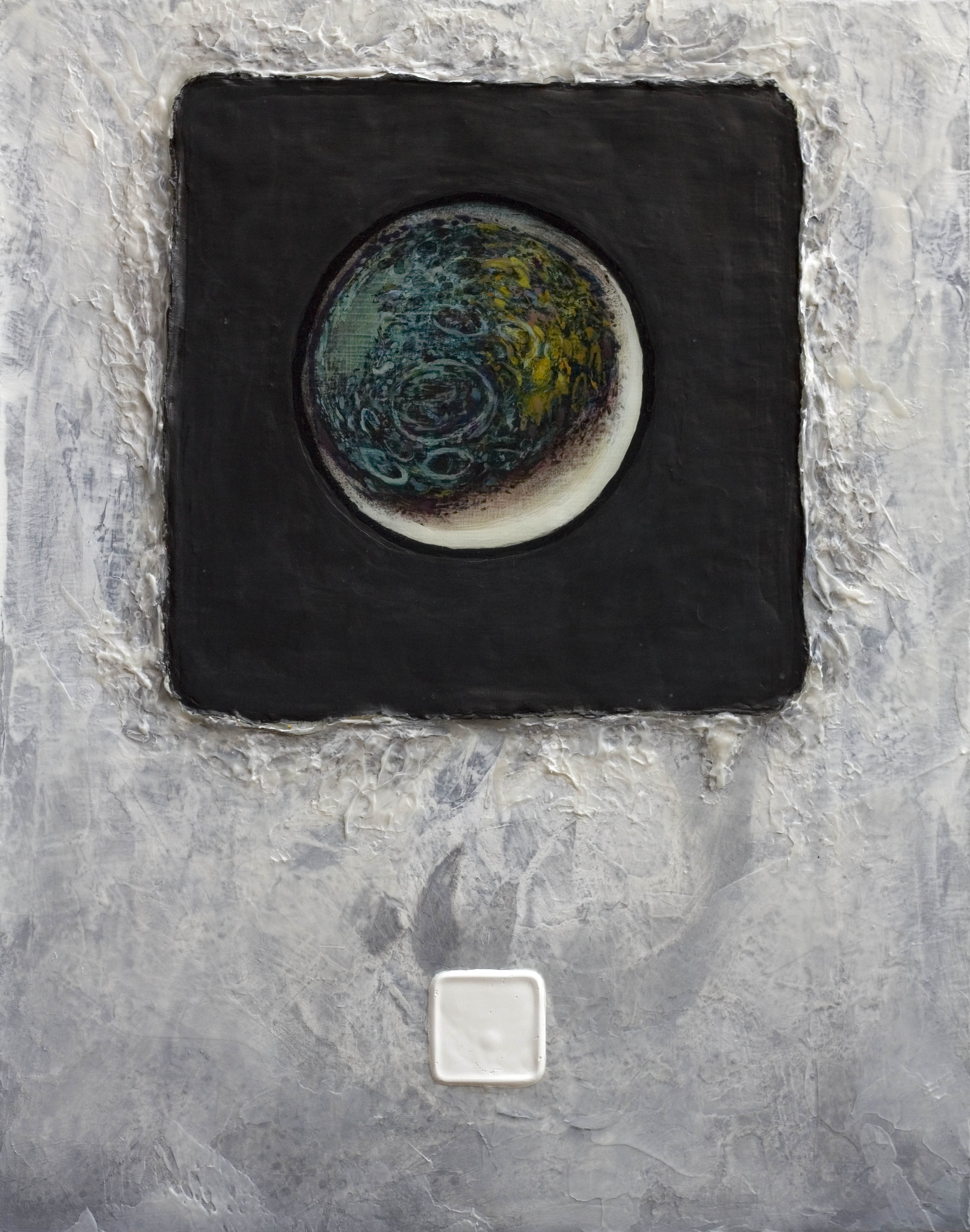 Rey Armenteros, The Moon, 2012. Acrylic on panel, 14 x 11 in.