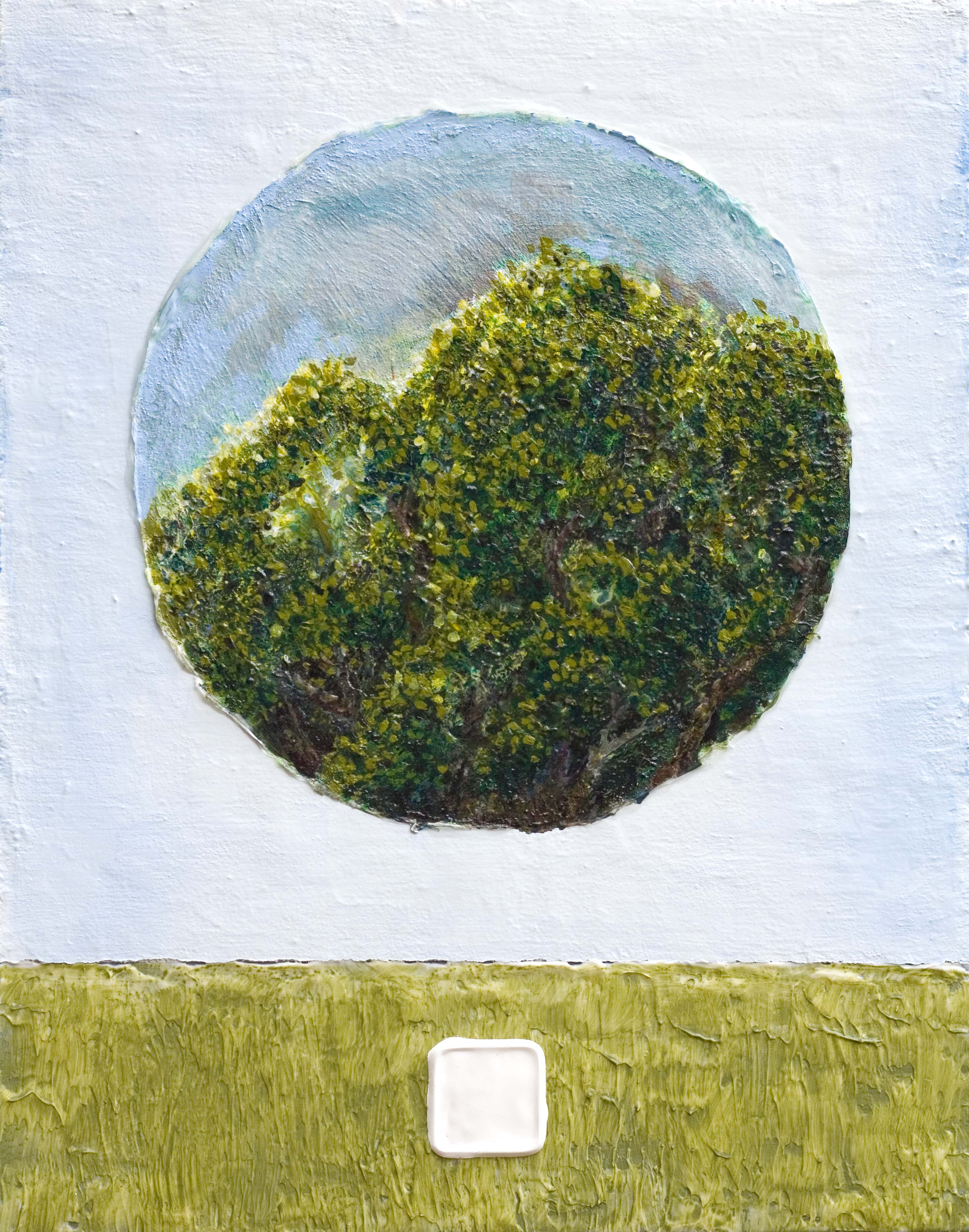 Rey Armenteros, Tree Inside the World, 2012. Acrylic on panel, 14 x 11 in.
