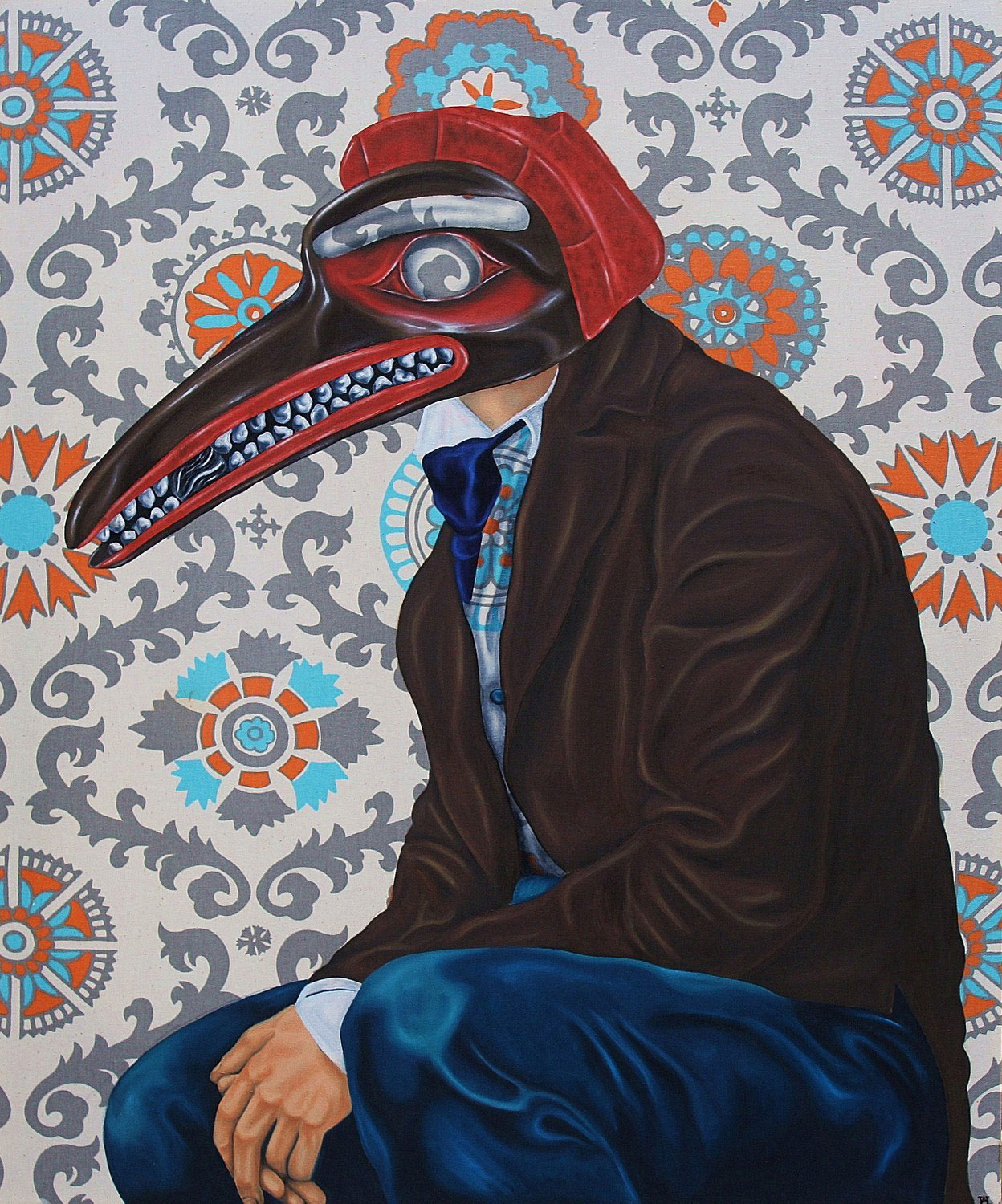 Alea Hurst, The Seer, 2013. Oil on fabric, 36 x 30 in.