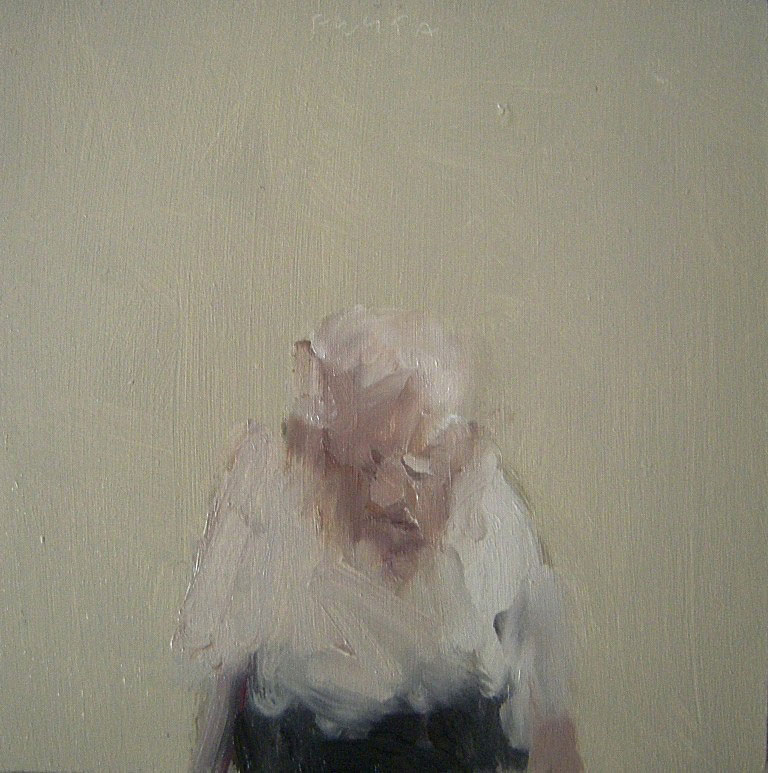 Donna Festa, Man with Black Pants, 2014. Oil on Panel, 6 x 6 in.
