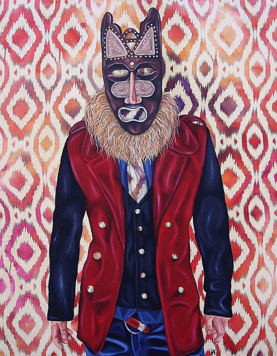 Alea Hurst, The Mover and Shaker, 2014. Oil on fabric, 30 x 24 in.