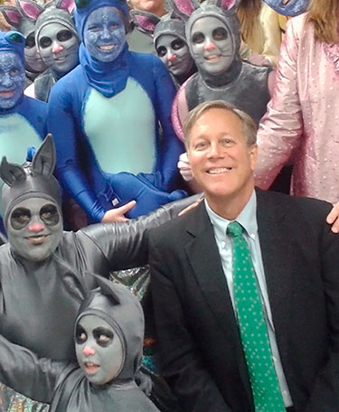 Dana Gioia with Frogs, Rats, and Bats from his new opera, The Three Feathers