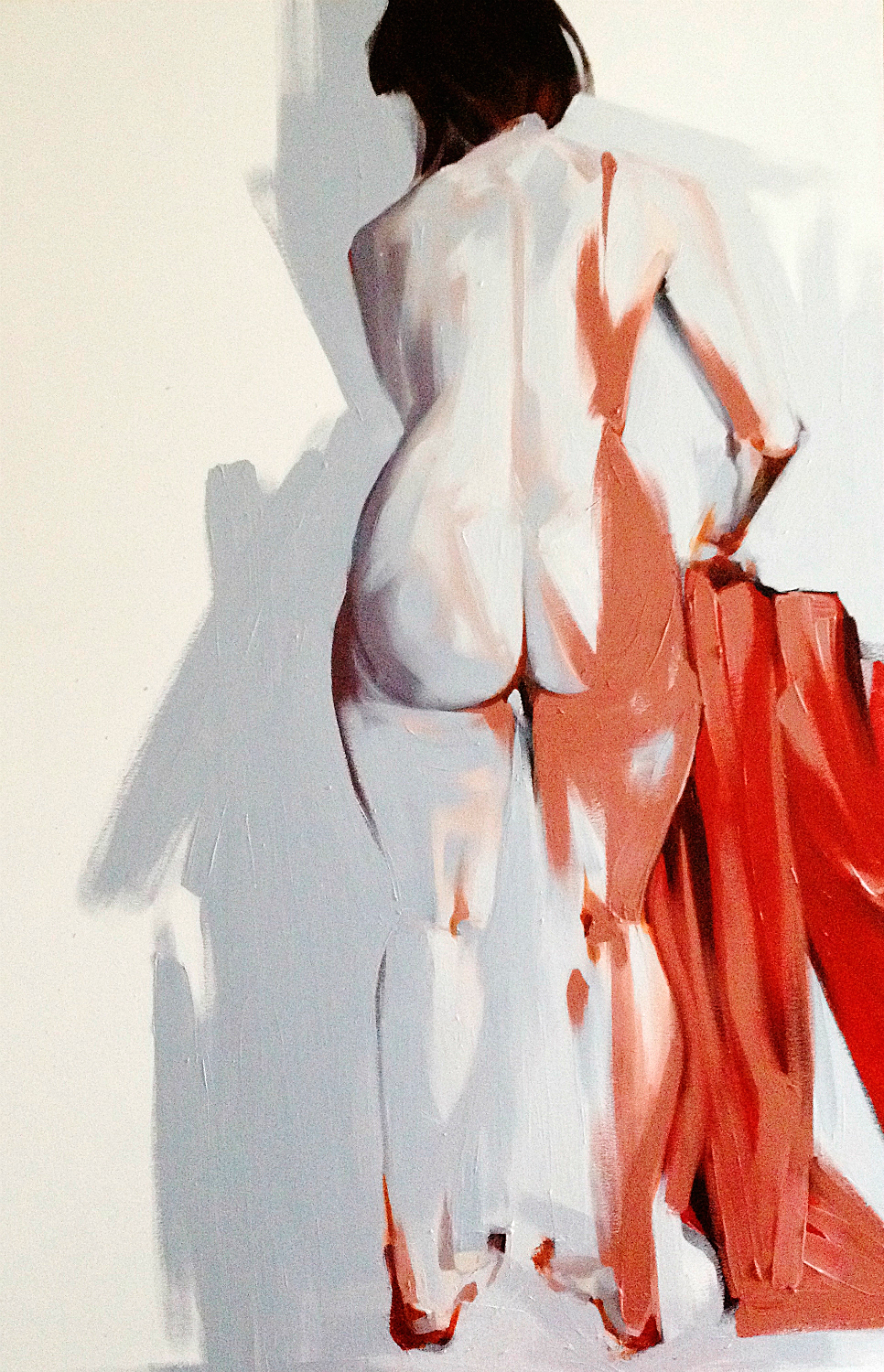 Nicole Trimble, Red #1, 2014. Oil on Canvas, 58 x 38 in.