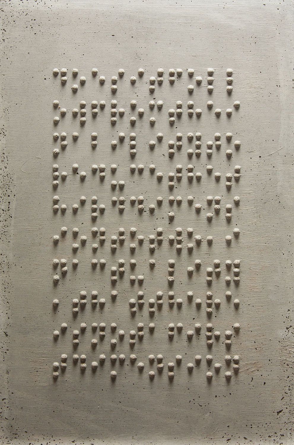 Jere Williams, Tablet, 2012. Giclee on canvas (of a concrete casting), 25 x 15 in.