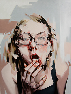 Nicole Trimble, The Big Head, 2013. Oil on Canvas, 48 x 36 in.