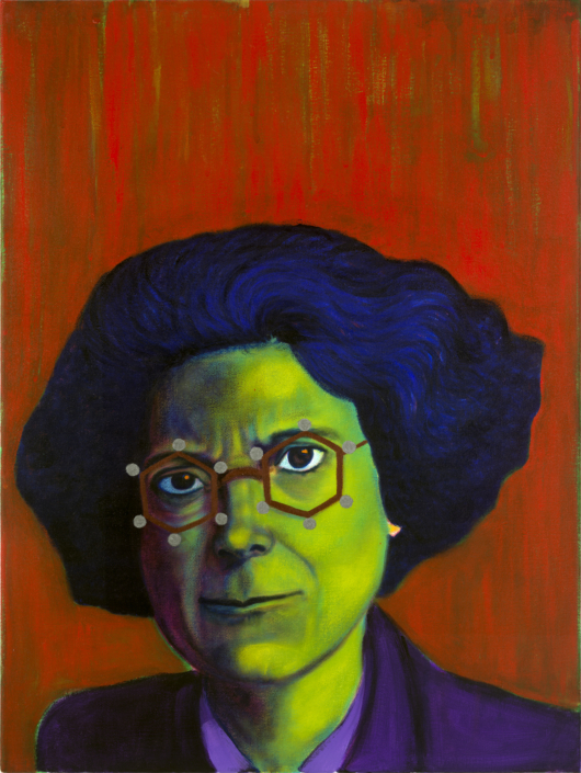 Jennifer Monfrans, Kathleen Yardley Lonsdale, 2015, acrylic on canvas,18 x 24 in.