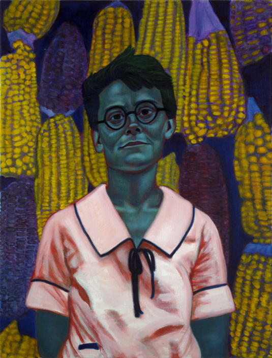 Jennifer Monfrans, Barbara McClintock, 2015, acrylic on canvas, 18 x 24 in.