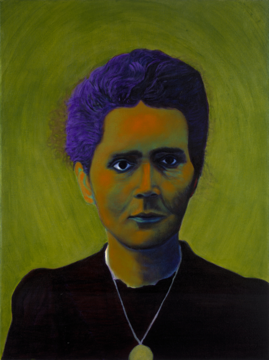 Jennifer Monfrans, Marie Curie, 2014, acrylic on canvas, 18 x 24 in.