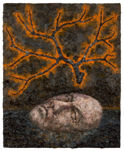 James Deeb, This Fitful Sleep, 2016, oil on board, 19x16 in