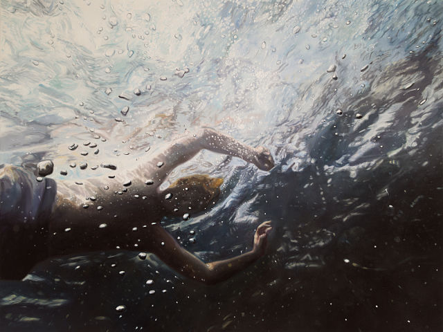Jennifer Walton, Through a Glass Darkly, 2016, oil on canvas, 30" x 40"