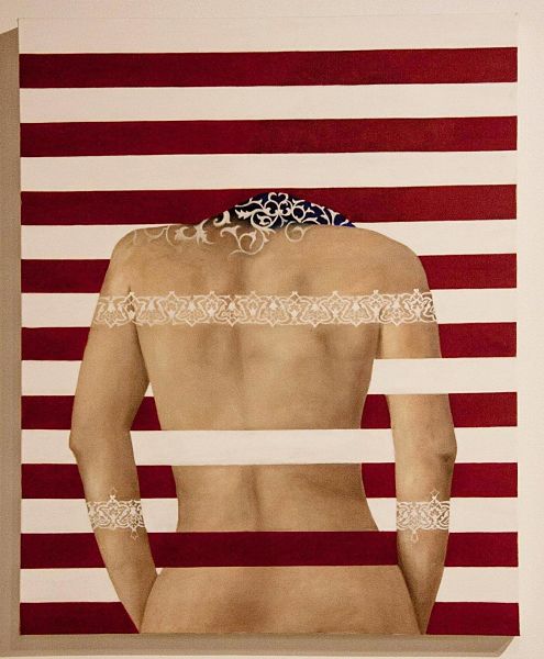 Elham Hajesmaeili, Untitled, 2015, acrylic and oil on canvas, 41x33