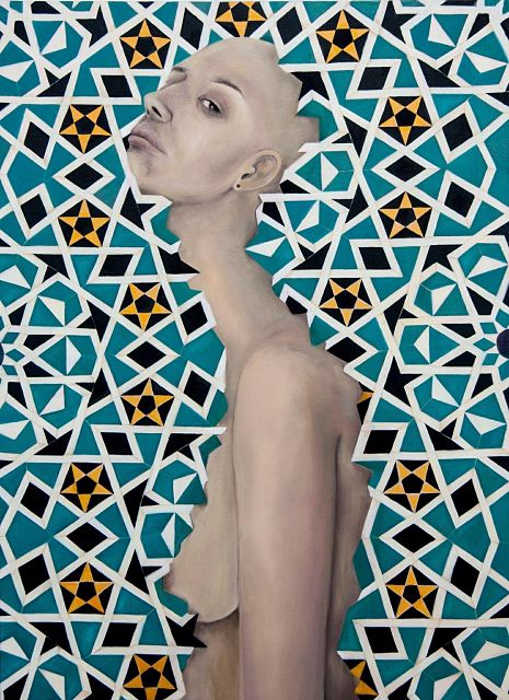 Elham Hajesmaeili, Untitled, 2016, acrylic and oil on canvas, 41x31
