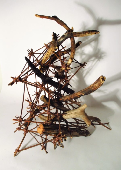 Marcia Wolfson Ray, Phantom, 2017, Sculpture, Pine wood, willow, H -30” x W-25” x D-25”