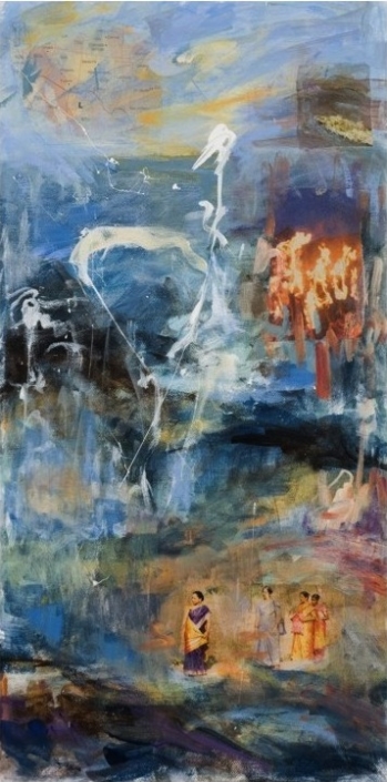 Shari Epstein, Spirit, 2007, Mixed Media, 24” x 48”