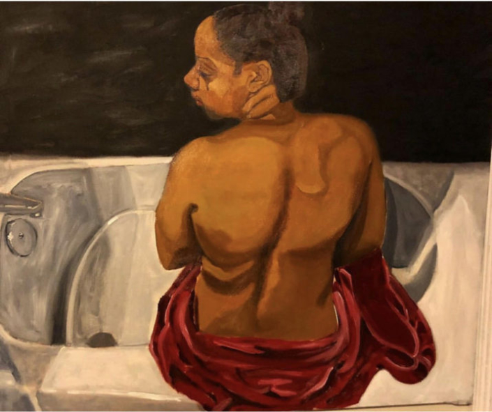 Jerrell Gibbs, Bathsheba, 2018, Oil on Canvas, 41 1/2" x 35 3/4"