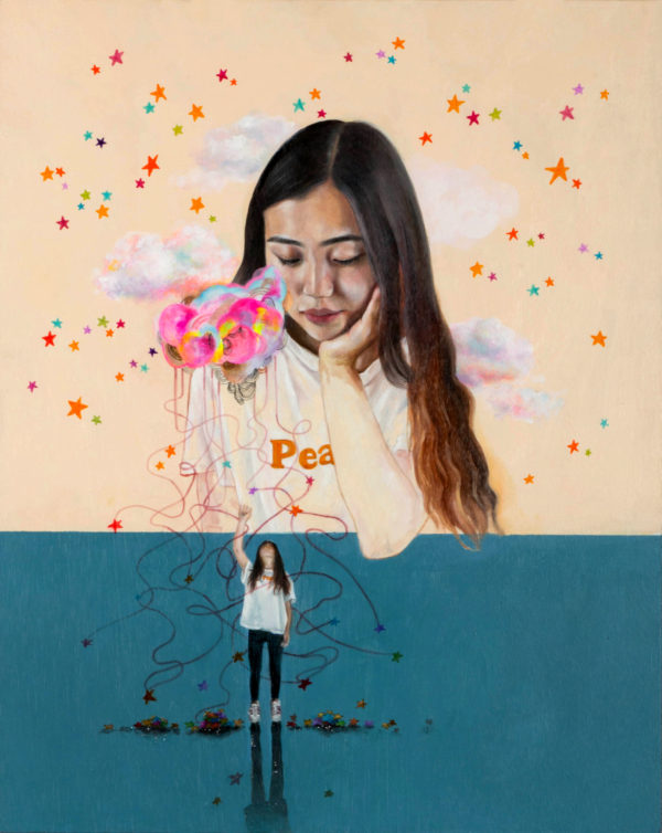 Ava Wang, The Star Catcher, 2018, Oil on Canvas, 24 in x 18 in