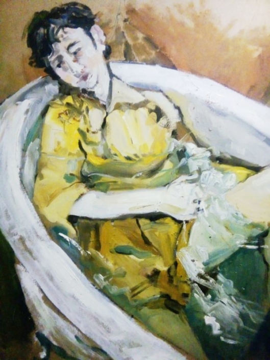 Tania Shvayuk, In the Bath, 2016, Oil on Board, 60x50cm