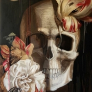 Aleksandra Suvorova, Skull, 2019, Oil on Canvas, 160 x 100 cm