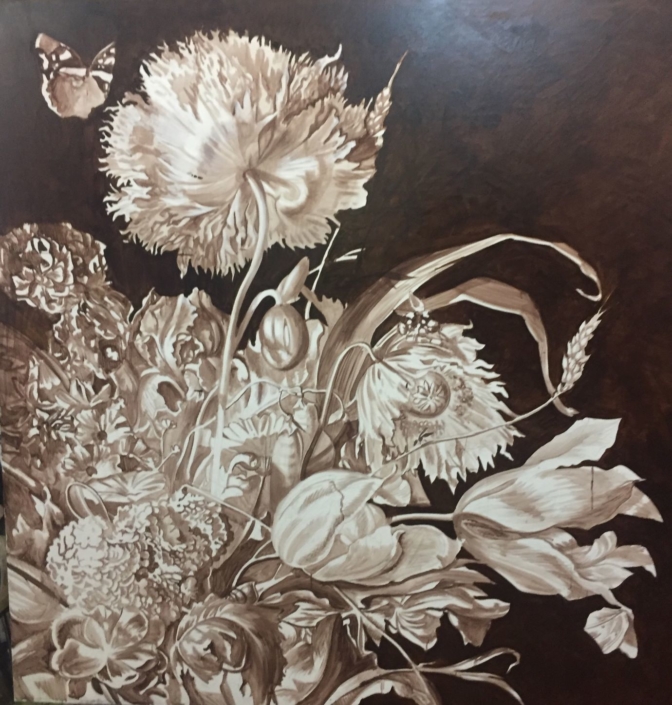 Aleksandra Suvorova, Smell, 2019, Oil on Canvas, 200 x 100 cm