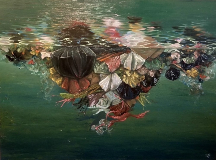 Devan Horton, Dissolve Me, 2019, Oil on Canvas, 30” x 40”