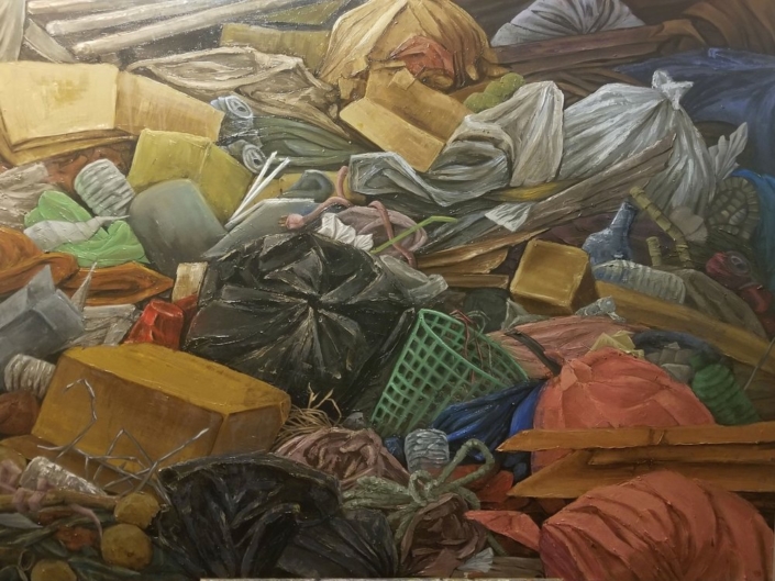Devan Horton, Swarm, 2018, Oil on Canvas, 36” x 48”