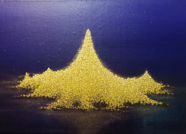 Devan Horton, All That Glitters is not Gold, 2019, Oil on Canvas, 16” x 20”