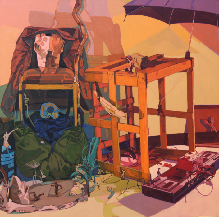 Zamani, Steps to Understanding, 2015, Oil on Canvas, 140 cm x 140 cm