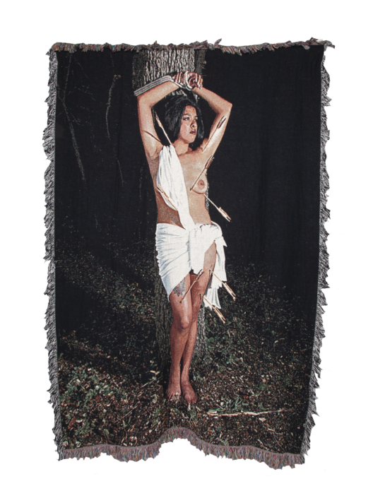 Santa Sebastiana, 2019, 100% Cotton Photographic Tapestry, 60”x80”