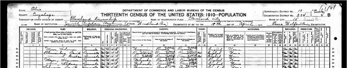 Old census document 