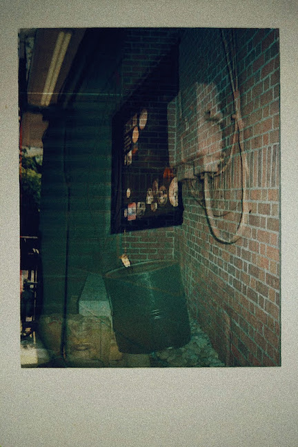 color photo brick wall, staircase