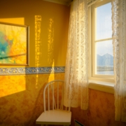 Bright sunlit window and room
