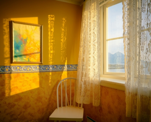 Bright sunlit window and room