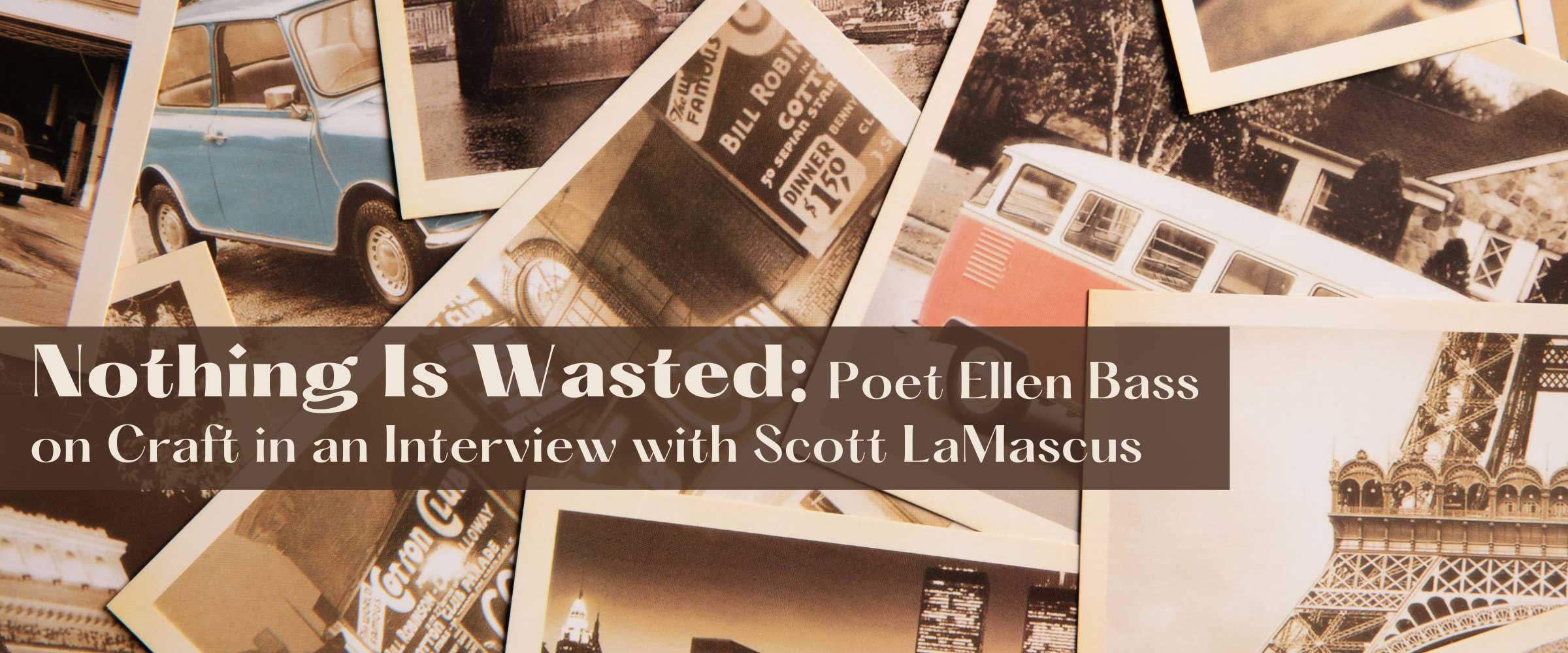 Nothing is Wasted: Poet Ellen Bass on Craft, Interviewed by Scott LaMascus