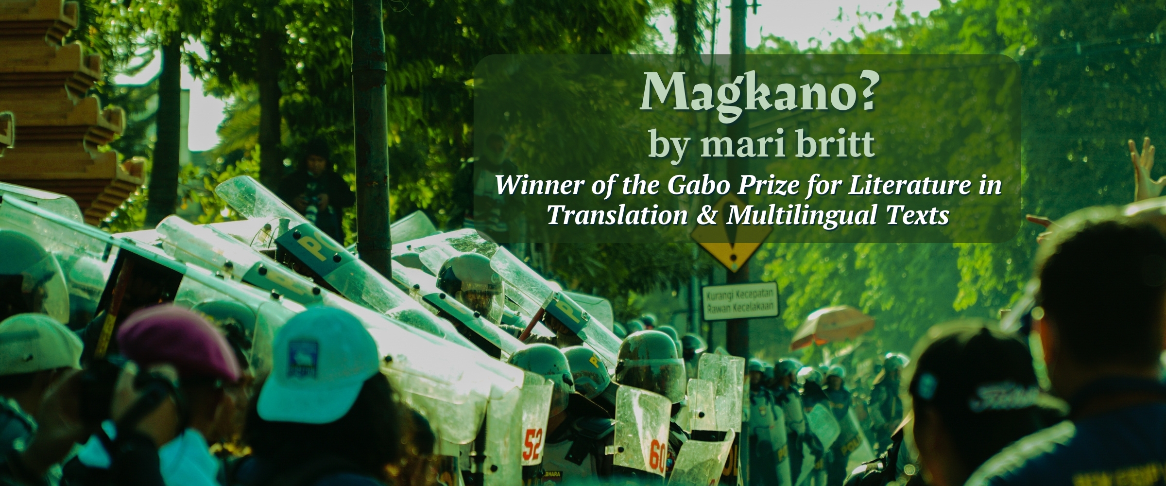 Magkano? by mari britt Winner of the Gabo Prize for Literature & Multilingual Texts - homepage slide